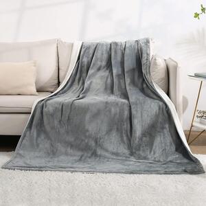 Coperta elettrica, coperta riscaldante, coperta elettrica con spegnimento automatico, 4 livelli di riscaldamento, 10 ore, timer per lo spegnimento automatico, 180 x 130 cm