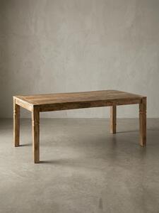 Tavolo da pranzo WL5.078 Marrone 120 x 76 x 70 cm Legno massello di mango, design rustico Tavolo da pranzo massiccio, tavolo rettangolare per sala da pranzo, tavolo da cucina per 4-6 persone, tavolo rustico in legno di grandi dimensioni