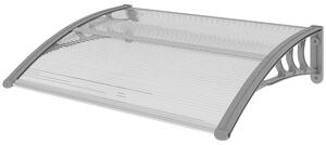 Tettoia Outsunny per porta d'ingresso 100 x 75 cm in alluminio e policarbonato