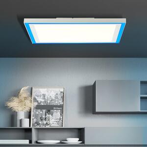BRILLANTE pannello LED moderno a superficie LANETTE | 40x40cm | Lampada da soffitto dimmerabile con framelight RGB e telecomando | metallo/plastica