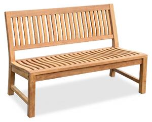 Robusta panca da giardino Kingsbury in teak pregiato senza braccioli 150 cm