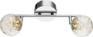 Globo Lighting Faretto LED in metallo cromato, 2x LED