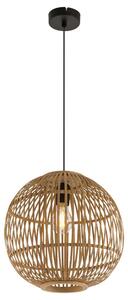 Lampada a sospensione, intrecciata in bambù, a forma di sfera, diametro 30 cm