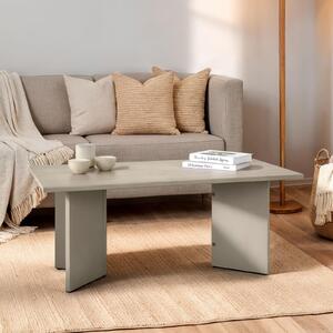 Tavolino MESA in legno massello 110 x 45 x 60 cm grigio - tavolino da salotto minimalista in legno, con gambe angolate