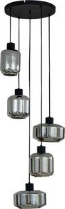 Lindby lampada a sospensione Hildur, Ø 35 cm, grigio fumo, vetro, E27