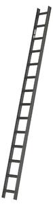 Scala da tetto con rivestimento antracite, 14 pioli e circa 3,90 m