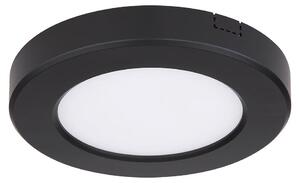 Plafoniera LED, CCT, nero, bianco, rotonda, D 12,6 cm