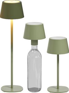 Lampada da tavolo a LED lampada a bottiglia 3in1 alta 45 cm con batteria da 3000mAh 200lm luce bianca calda (3000K) verde menta