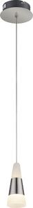 Lampada a sospensione Globo Friso, finitura nickel opaco, 1 LED; codice prodotto: 56024-1H