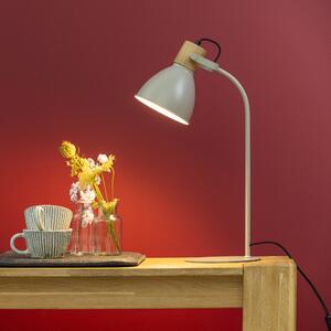 Lampada da tavolo, altezza 52 cm, E27, max. 40 W, orientabile, interruttore, grigio