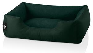 Letto per cani BedDog ZARA: cuscino per cani con rivestimento lavabile, cuccia per cani, divanetto per cani, BOTTLE-GREEN (verde scuro), (S) ca. 55x40x17 cm