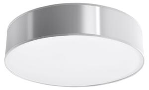 Plafoniera, rotonda, nera, acciaio PVC, 45 cm