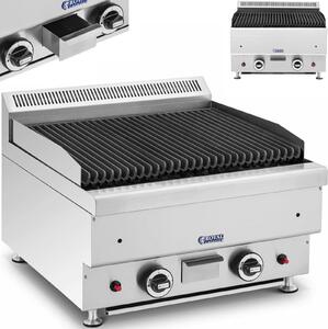 Expondo Royal Catering Grill a pietra lavica - Gas naturale - 2 x 7200 W - 50 x 47 cm - 0 - 460 °C -