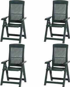 PROGARDEN Tampa SET 4 sedie pieghevoli in plastica verde M73542