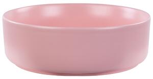 BELIANI Lavabo da appoggio in Vetroceramica rosa rotondo ⌀ 37 cm bagno moderno