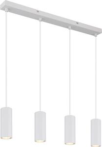 Lampada a sospensione, bianco opaco, 4 fiamme, H 120 cm