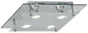 Lampada da soffitto a LED, vetro cromato satinato, H 8 cm