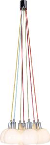 Lampada a sospensione Näve; colore: cromo, bianco opalino, colorato, 7036023