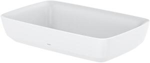 TOTO CE lavabo à poser, sans trou pour robinetterie, avec trop-plein, 600x380mm, Cefiontect, en Galalato, PJS06WEE#MW, PJS06WEE#MW