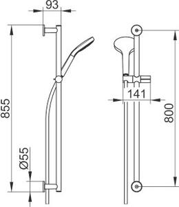 KEUCO 59587250801 Set doccia rotondo IXMO 59587
