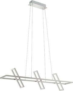Lampada a sospensione a LED, regolabile e dimmerabile, argento, H 120 cm, TAMASERA
