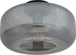 Plafoniera Lindby Hildur, Ø 28,5 cm, grigio fumo, vetro