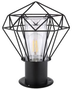 Lampada da parete, paralume a griglia nero, altezza 31,5 cm