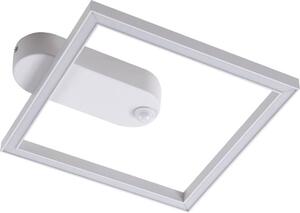 Lindby Plafoniera LED Yulla, bianca, rilevatore di movimento