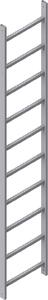 Hymer Scala in acciaio zincato, 10 pioli, lunghezza 2,8 m
