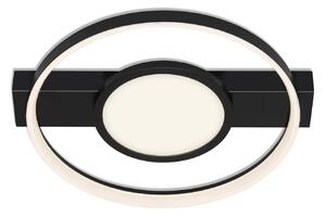 Plafoniera LED, metallo, nero, dimmer a gradini, L 43,5 cm