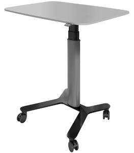 ESMART EAX-131 BG 90 x 60 cm Grigio chiaro Scrivania ergonomica sit-stand Regolabile elettricamente in altezza in modo continuo da 65 a 130 cm Scrivania mobile con rotelle