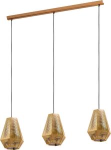 EGLO lampada a sospensione Chiavica 1, lampada a sospensione industriale, vintage, lampada a sospensione in acciaio in ottone, lampada per tavolo da pranzo, lampada per soggiorno, E27