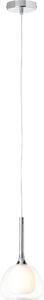Lampada a sospensione, accorciabile, altezza 126 cm, Ø 16 cm, E14, max. 40 W, metallo/vetro