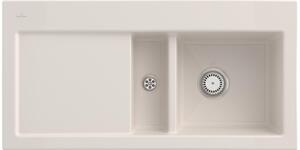 Lavello da cucina Villeroy&Boch, lavello da cucina Subway 60 Crema 1000x510mm, larghezza base 60cm