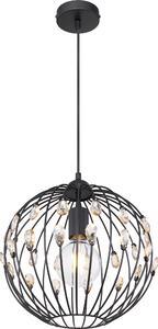 Globo Lighting lampada a sospensione in metallo nero opaco, 1x E27