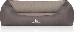 Cuccia ortopedica per cani Outlander in Pelle finta trapuntata al laser XXL grigio-grigio