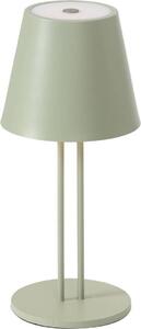 Lindby Lampada da tavolo ricaricabile a LED Janea TWIN, verde, metallo
