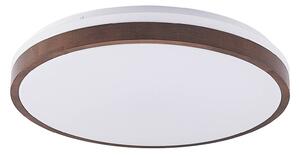 Lindby Plafoniera LED Hudsona, Ø 49 cm, legno, marrone