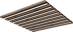 Plafoniera LED, effetto legno, dimmerabile, telecomando, L 60 cm