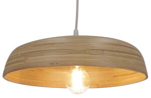 Lampada da soffitto di design / lampada da soffitto, realizzata a mano a Bali in bambù - modello Bambusa 7, bianco crema, 8*35*35 cm, lampade a sospensione in materiali naturali
