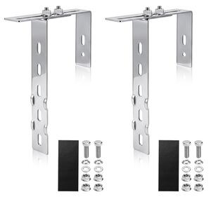 Set di 2 ganci di montaggio per pannelli solari, acciaio inossidabile 304, regolabili da 6 a 19 cm