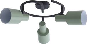 Faretto da soffitto Lindby Ovelia, verde/nero, 3 luci, E27
