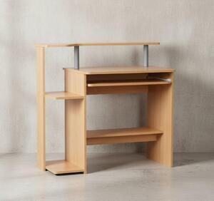 Scrivania per computer: Intelligente cassetto per la tastiera, Generosa superficie di lavoro, Resistente e facile da pulire. Marrone, 94x48x90 cm | Kadima Design