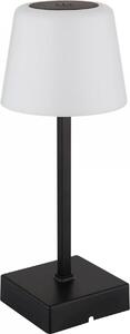 Lampada da tavolo a LED, nera, touch dimmer, batteria ricaricabile, H 25,5 cm
