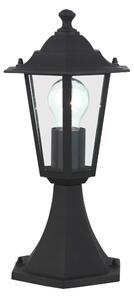 Lampada da terra a luce diretta, ideale per l'illuminazione esterna, modello Crown, colore nero, grado di protezione IP44, potenza massima 60W, attacco E27, senza lampadina inclusa