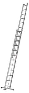 Scala a corda in due parti, alluminio, lunghezza massima della scala 5.660 mm, larghezza interna 300 mm, max. 20 pioli, 15 kg, portata 150 kg, traversa, Hymer