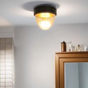 Plafoniera piccola oro nero Ø18cm rotonda IP44 E27 plafoniera bagno scala MAIRA