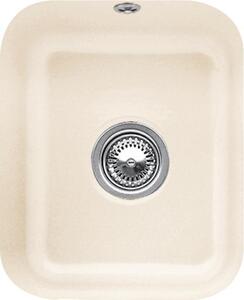Lavello sottopiano V&B Cisterna 45 m, eccentrico, avorio CeramicPlus