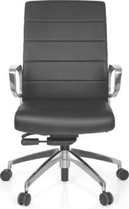 Hjh OFFICE sedia da ufficio professionale PROVIDER sedia da scrivania ergonomica con braccioli in ecopelle nera sedia girevole per ufficio, casa