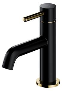 Omnires Y Y1210NBLGL Miscelatore per lavabo, nero-oro